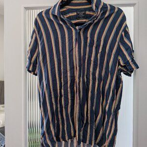 Large Rainbow print Abercrombie and Fitch button up shirt